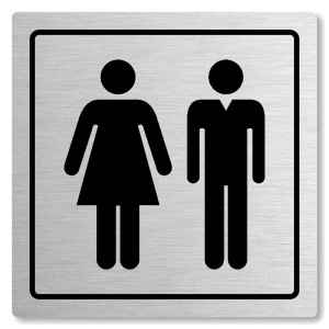 WC společné, 148x148mm, stříbrná, Arizona